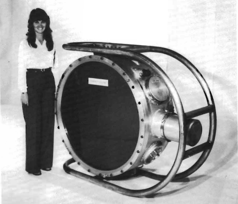 One of the hydro-acoustic low frequency transmitters used in the experiment. Photo: The National Academy of Sciences and Office of Naval Research